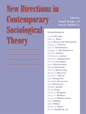 cover image of New Directions in Contemporary Sociological Theory